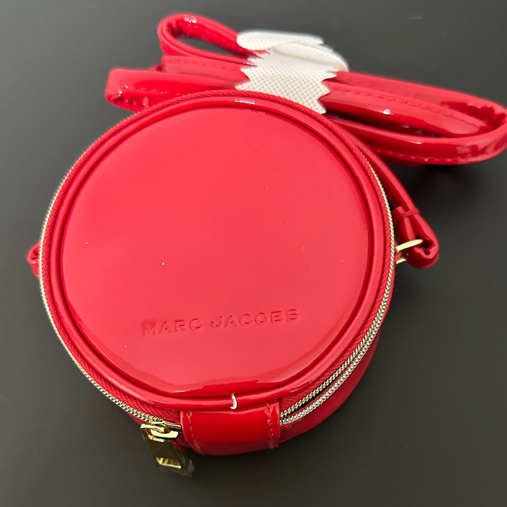 Marc Jacobs Vibrant Red Circular Crossbody Bag. NWT. Small